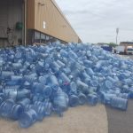Polycarbonate water bottles for recycling