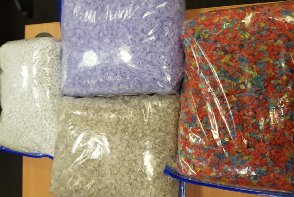 Virgin plastic or regrind plastic