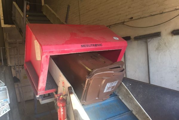 A 240 litre wheelie bin due for recycling