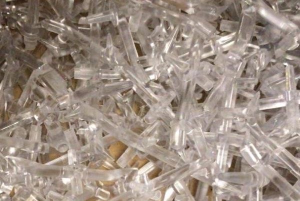 Sprue for rigid plastic recycling
